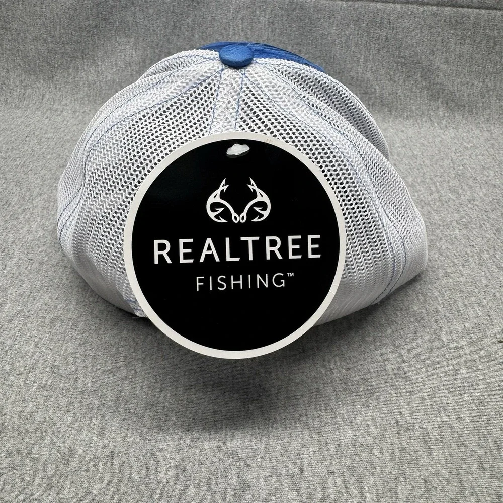 RealTree Hat Blue Fishing Trucker Snapback Cap New Reel Misfit Embroidery Beach
